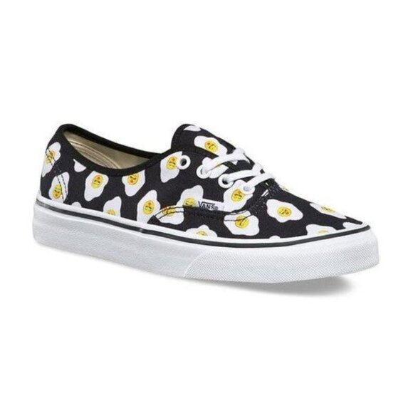 VANS x Kendra Dandy Authentic Sassy Side Black Sunny-Side Up Eggs Womens Sz 9.5 - Picture 1 of 13